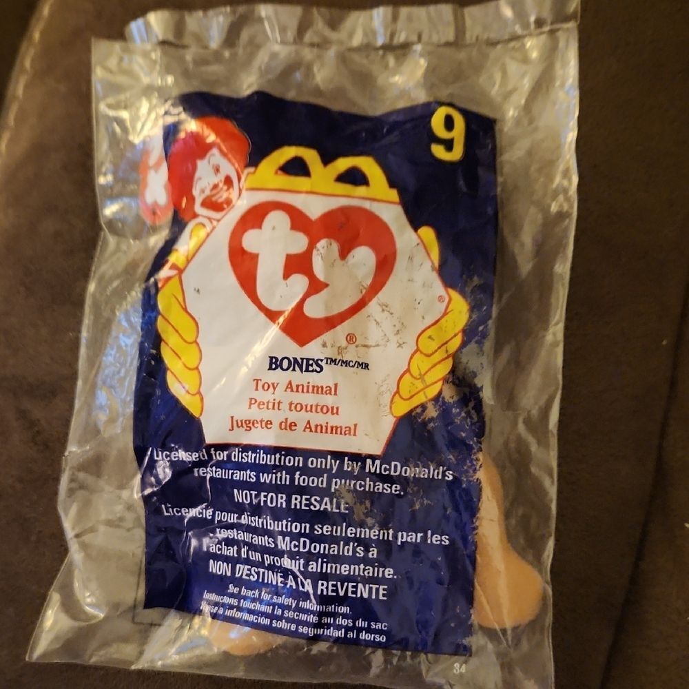 5/$15 McDonalds Happy Meal Toy #9 1998 Ty Beanie Baby